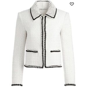Alice + Olivia Kidman pearl collar boxy jacket
